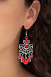 Paparazzi Earring - SOL Searching - Red