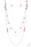 Paparazzi Necklace - Laying The Groundwork - Red