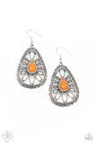 Paparazzi Earring - Floral Frill - Orange