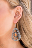 Paparazzi Earring - Floral Frill - Orange