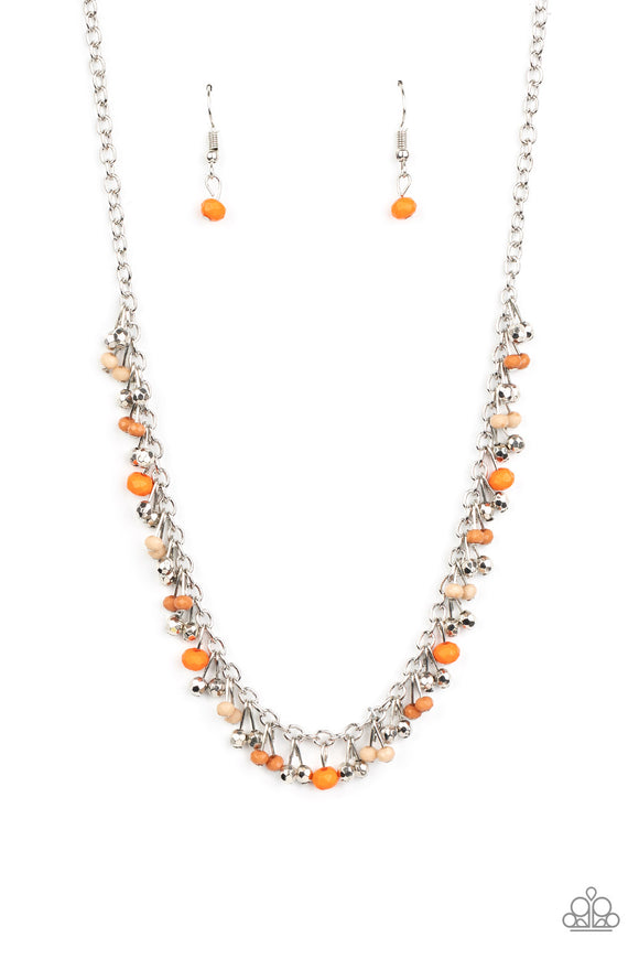 Paparazzi Necklace - Sailing The Seven Seas - Orange