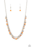 Paparazzi Necklace - Sailing The Seven Seas - Orange