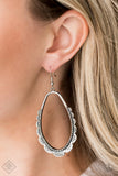 Paparazzi Earring - RUFFLE Around the Edges - Silver