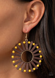 Paparazzi Earring - Ocean Canopy - Yellow