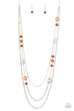 Paparazzi Necklace - Pretty Pop-tastic! - Brown