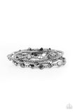 Paparazzi Bracelet - Fashionably Faceted - Black