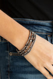 Paparazzi Bracelet - Fashionably Faceted - Black