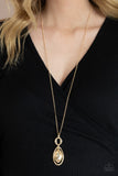 Paparazzi Necklace - Glamorously Glaring - Gold