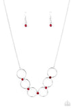 Paparazzi Necklace - Regal Society - Red