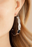 Paparazzi Earring - Exhilarated Edge - Silver