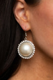 Paparazzi Earring - Esteemed Elegance - White