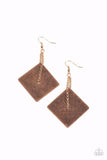 Paparazzi Earring - Block Party Posh - Copper