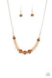 Paparazzi Necklace - Turn Up The Tea Lights - Brown
