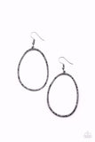 Paparazzi Earring - OVAL-ruled! - Black