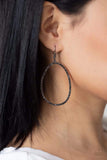 Paparazzi Earring - OVAL-ruled! - Black