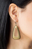 Paparazzi Earring - Irresistibly Industrial - Brass