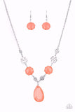 Paparazzi Necklace - DEW What You Wanna DEW - Orange