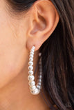 Paparazzi Earring - Glamour Graduate - White