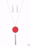 Paparazzi Necklace - Wondrously Woven - Red