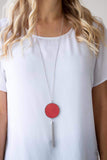 Paparazzi Necklace - Wondrously Woven - Red