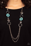 Paparazzi Necklace - Grounded Glamour - Blue