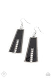 Paparazzi Earring - Demandingly Deco - Black
