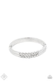 Paparazzi Bracelet - Doubled Down Dazzle - White