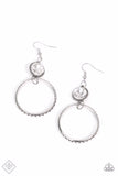 Paparazzi Earring - Standalone Sparkle - White