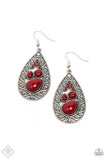 Paparazzi Earring - Nautical Daydream - Red