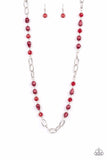 Paparazzi Necklace - Tea Party Tango - Red