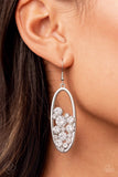 Paparazzi Earring - Prismatic Poker Face - White