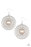 Paparazzi Earring - Glorified Glitz - Brown