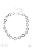 Paparazzi Necklace - Rhinestone Rollout - White
