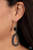 Paparazzi Earring - Napa Valley Luxe - Black