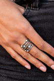 Paparazzi Ring - Rhinestone Studded Ritz - White