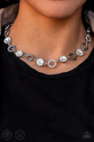 Paparazzi Necklace - Rhinestone Rollout - White