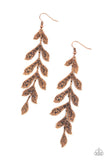 Paparazzi Earring - Lead From the FROND - Copper