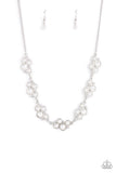 Paparazzi Necklace - GRACE to the Top - White