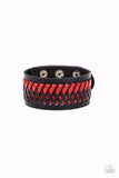 Paparazzi Bracelet - Punk Rocker Road - Red