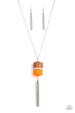 Paparazzi Necklace - Reel It In - Orange