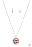 Paparazzi Necklace - Head-Spinning Sparkle - Red