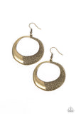Paparazzi Earring - Downtown Jungle - Brass