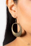 Paparazzi Earring - Downtown Jungle - Brass