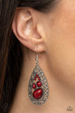 Paparazzi Earring - Nautical Daydream - Red