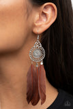 Paparazzi Earring - Pretty in PLUMES - Brown