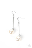 Paparazzi Earring  - Pearl Redux - White