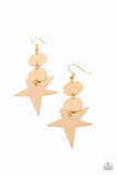 Paparazzi Earring - Star Bizarre - Gold