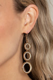 Paparazzi Earring - Shimmering in Circles - Gold