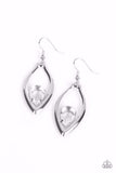 Paparazzi Earring - Beautifully Bejeweled - White