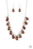 Paparazzi Necklace - Summertime Tryst - Brown